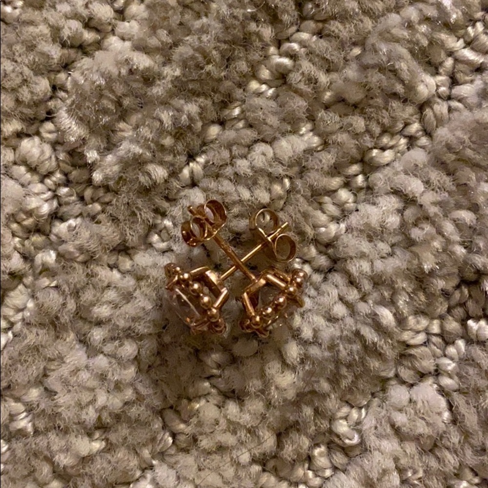 Beaty Johnson Rose Gold & Crystal Stud Earrings View 3